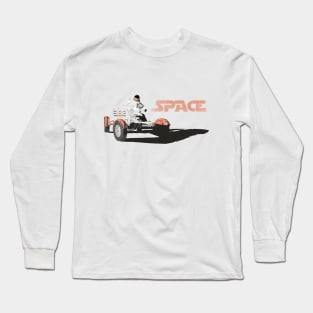 Astronaut Driving Moon Buggy Long Sleeve T-Shirt